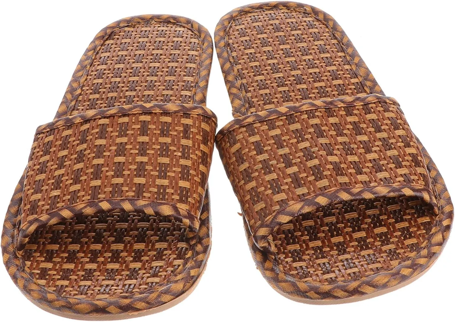 Simple Slippers Rattan Bamboo Slippers for Men Non-slip Texture Comfortable Daily Use for Home