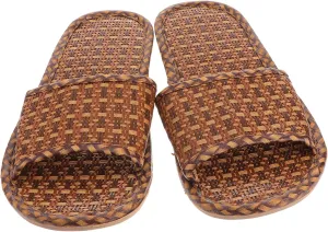 Simple Slippers Rattan Bamboo Slippers for Men Non-slip Texture Comfortable Daily Use for Home