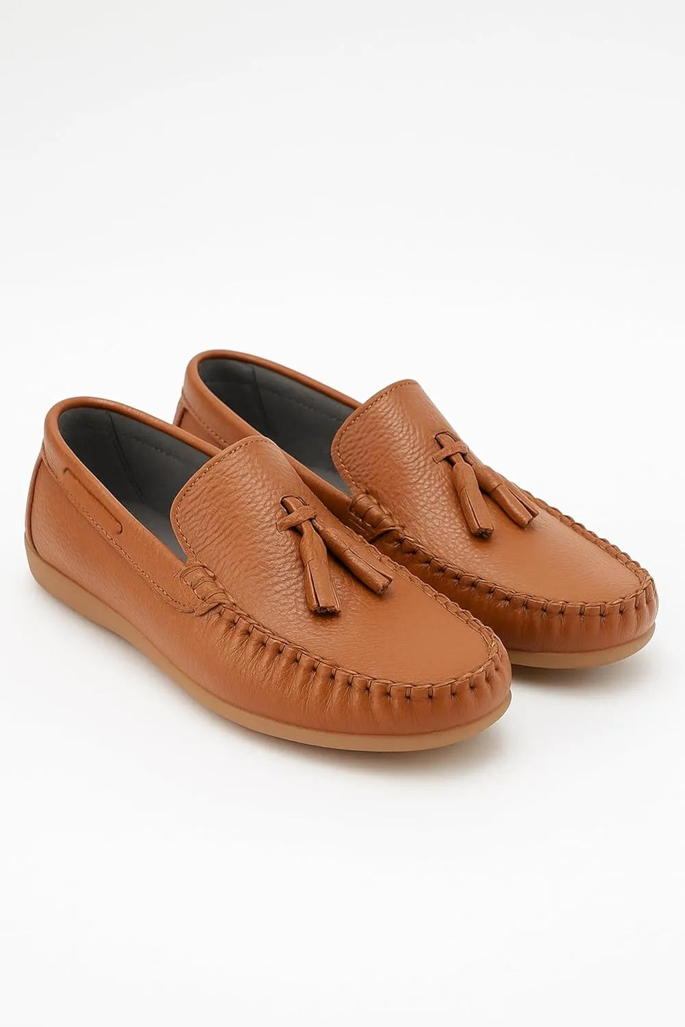 SIRRI Boys Tassel Loafers - Classic Moccasin Flat Shoes for Wedding, Communion & Casual Wear