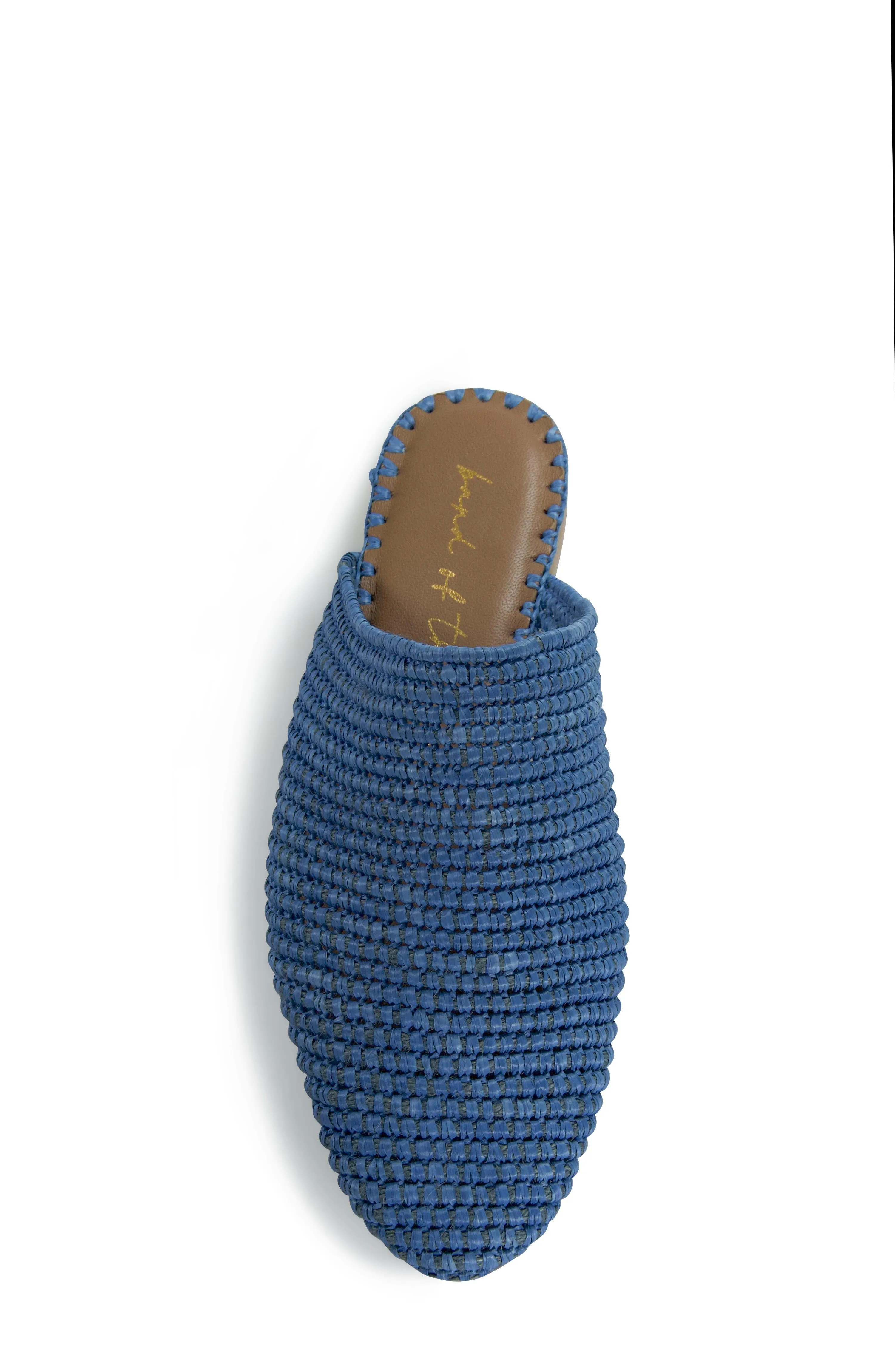 Skate Dusty Blue Raffia Mule