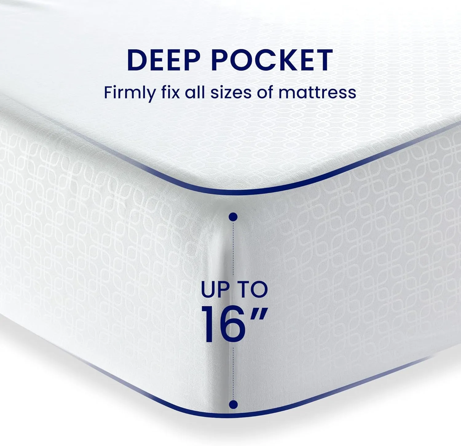 SLEEP ZONE Four-Leaf Clover Soft Brushed Microfiber，4-Piece Floral Embossed Sheet Set for Women Men，Deep Pockets, Easy-Fit, Extra Soft & Wrinkle Free Sheets (White, Queen