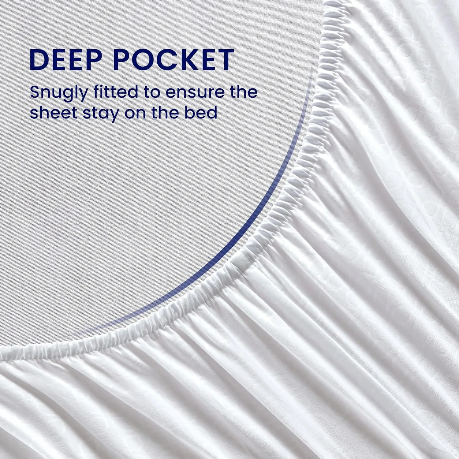 SLEEP ZONE Four-Leaf Clover Soft Brushed Microfiber，4-Piece Floral Embossed Sheet Set for Women Men，Deep Pockets, Easy-Fit, Extra Soft & Wrinkle Free Sheets (White, Queen