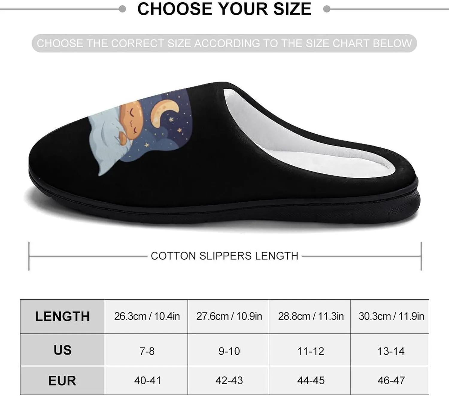 Sleeping Cocoa Chocolate Beans Men's Cotton Slippers Washable Home Slippers Lightweight Closed Toe House Slip On Shoes