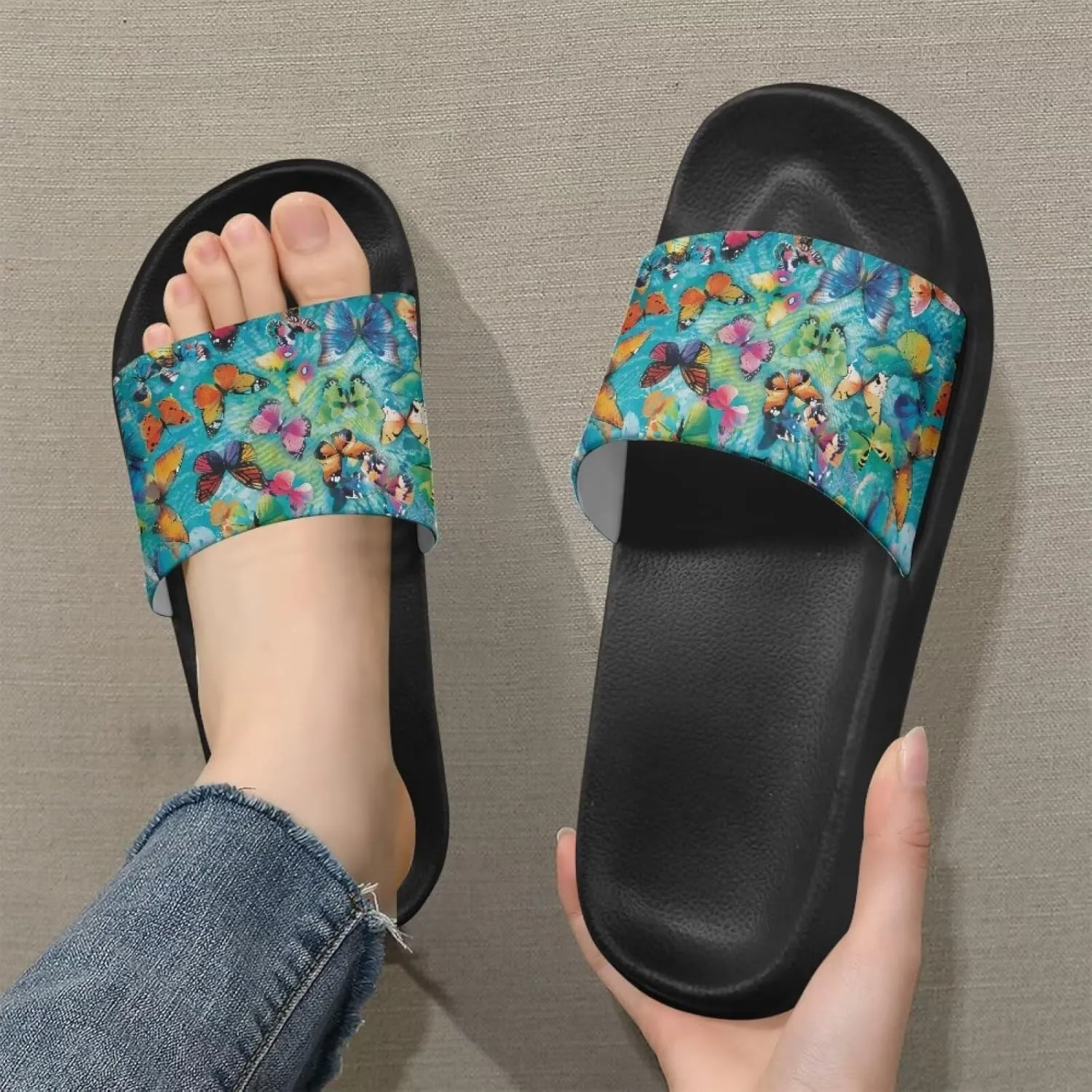 Slides for Women - Soft, Comfy, Relax Slippers, Non-slip Slides Womens, Easy to Clean, Shower, Swimming, Beach, Indoor and Outdoor Slides for Women