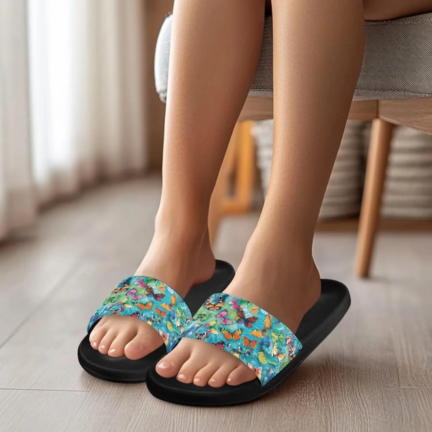 Slides for Women - Soft, Comfy, Relax Slippers, Non-slip Slides Womens, Easy to Clean, Shower, Swimming, Beach, Indoor and Outdoor Slides for Women
