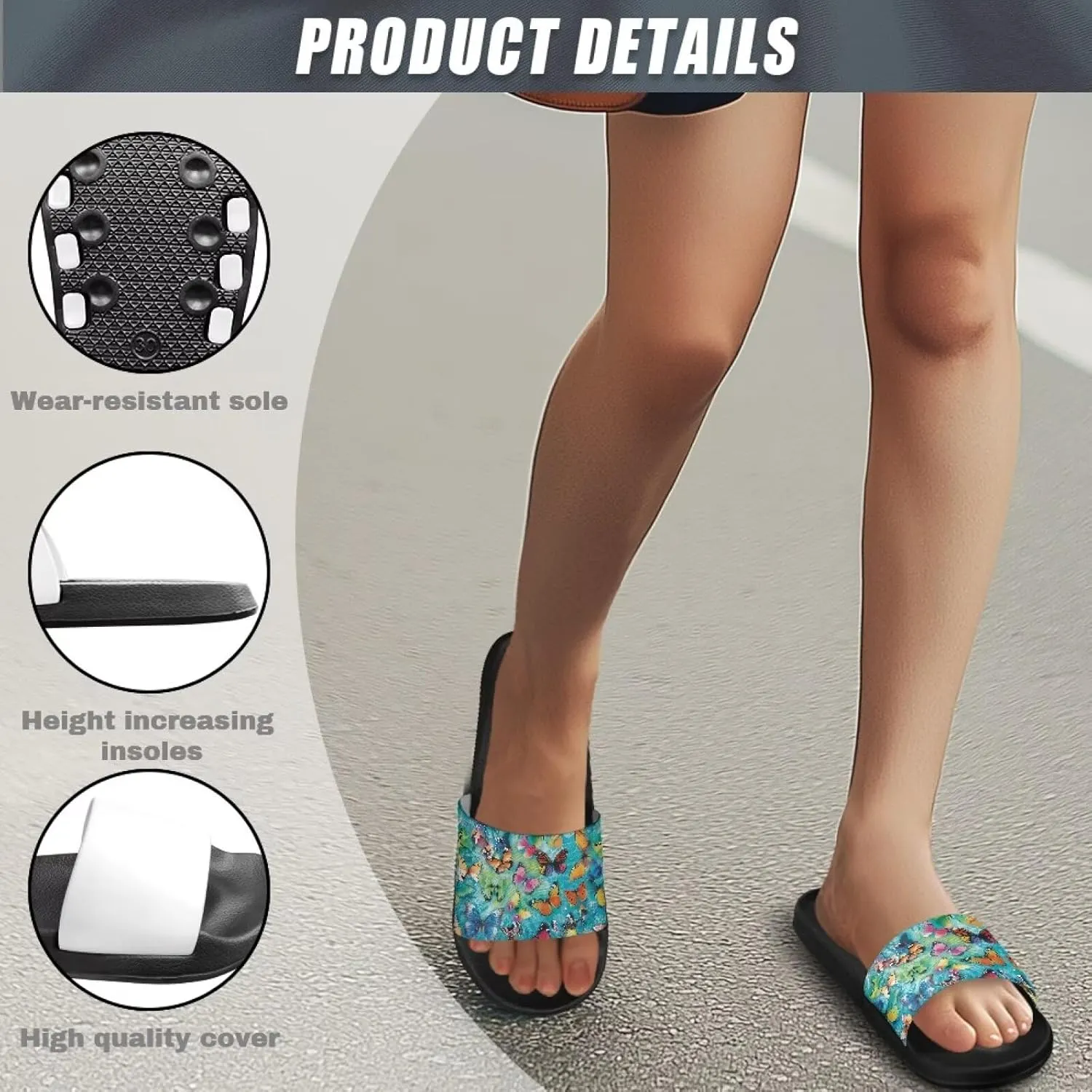 Slides for Women - Soft, Comfy, Relax Slippers, Non-slip Slides Womens, Easy to Clean, Shower, Swimming, Beach, Indoor and Outdoor Slides for Women