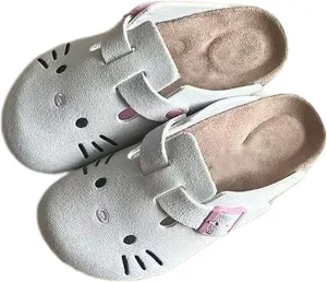 Slippers for Women Cartoon Suede Clogs Non-Slip House Shoes for Indoor Outdoor Cute Cozy Slipper