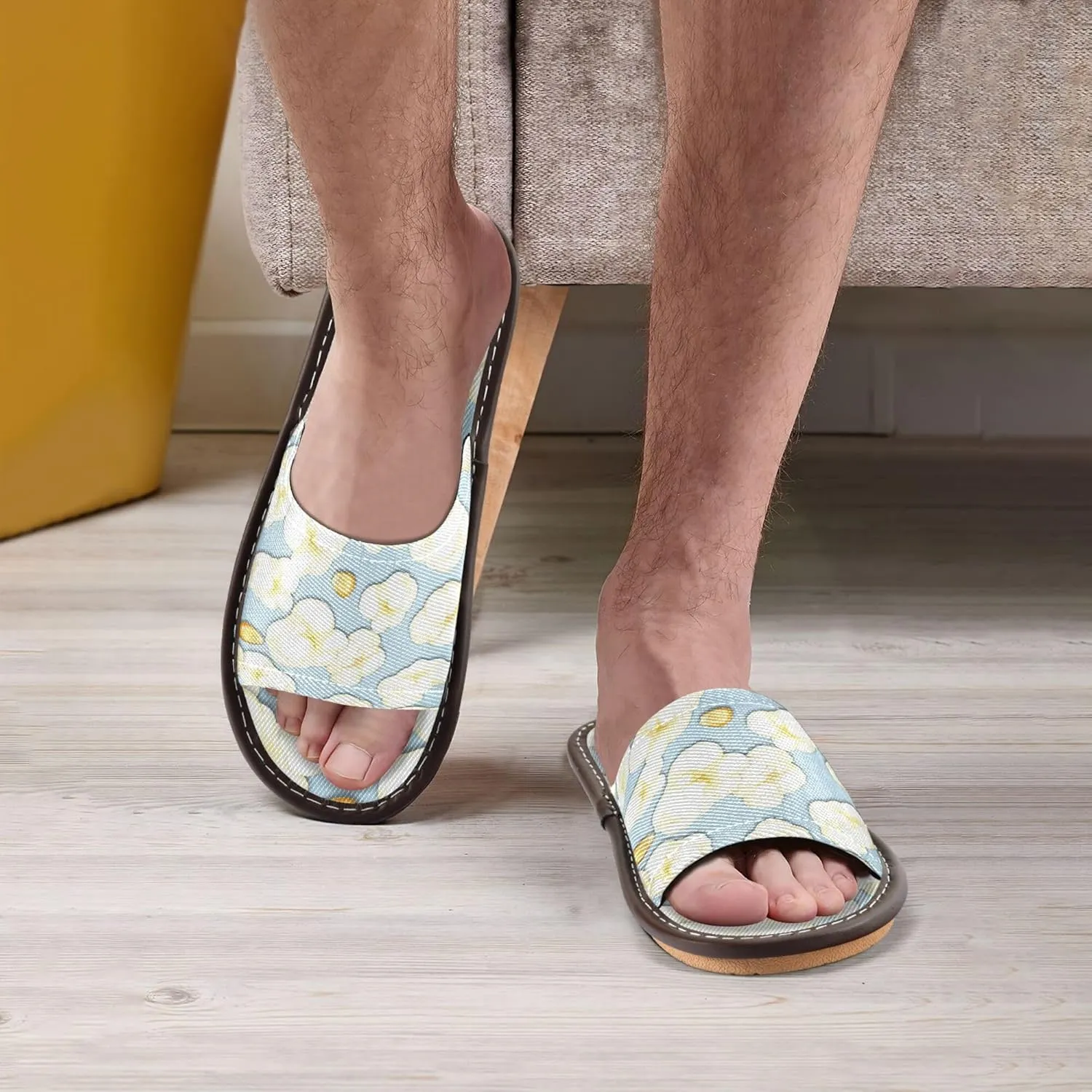 Slippers for Women Men Open Toe House Shoes Home Slipper Quick Drying Bathroom Shower Sandals