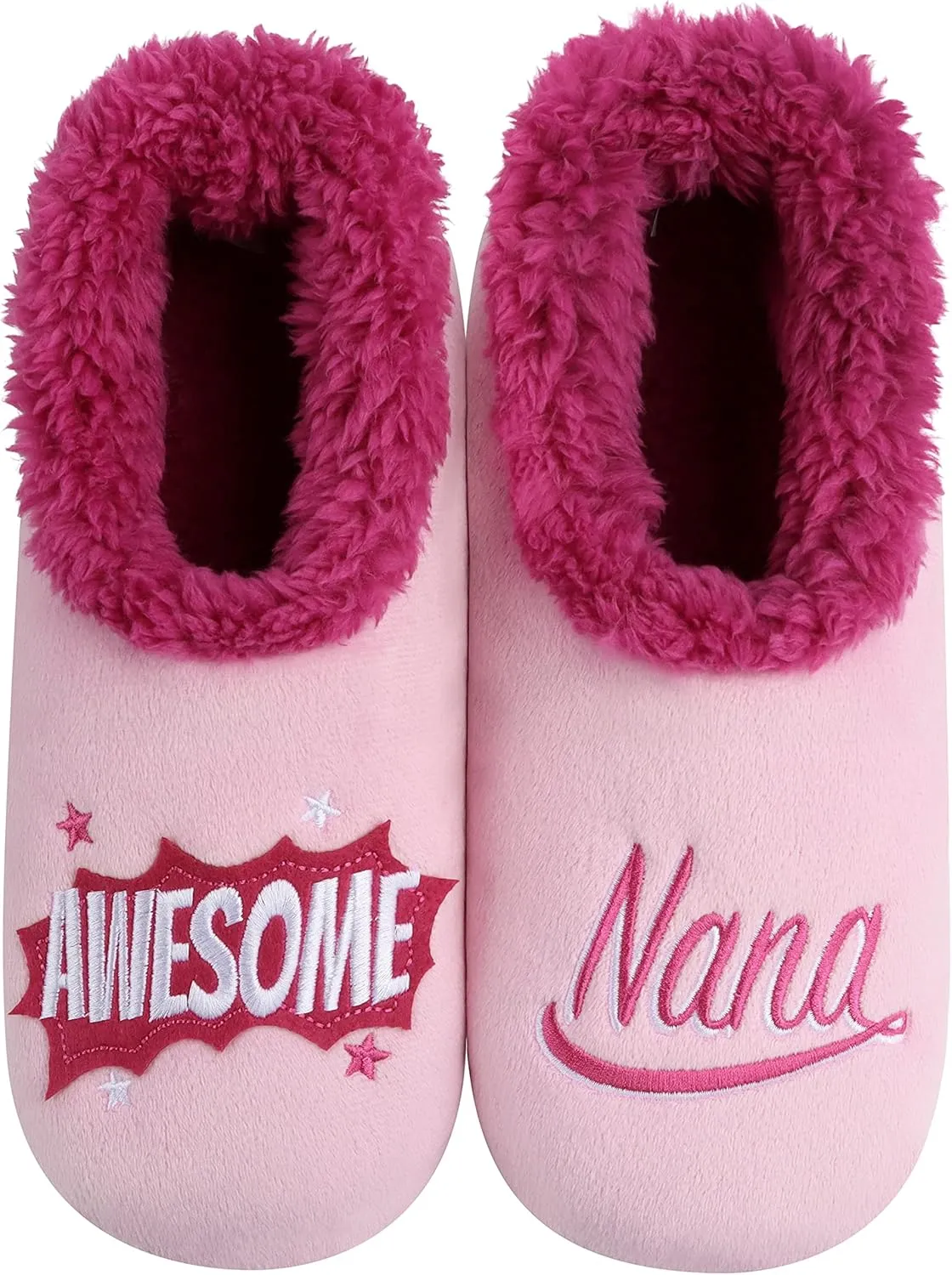 Snoozies Pairable Slipper Socks - Funny House Slippers for Women, Non-Slip Fuzzy Slipper Socks