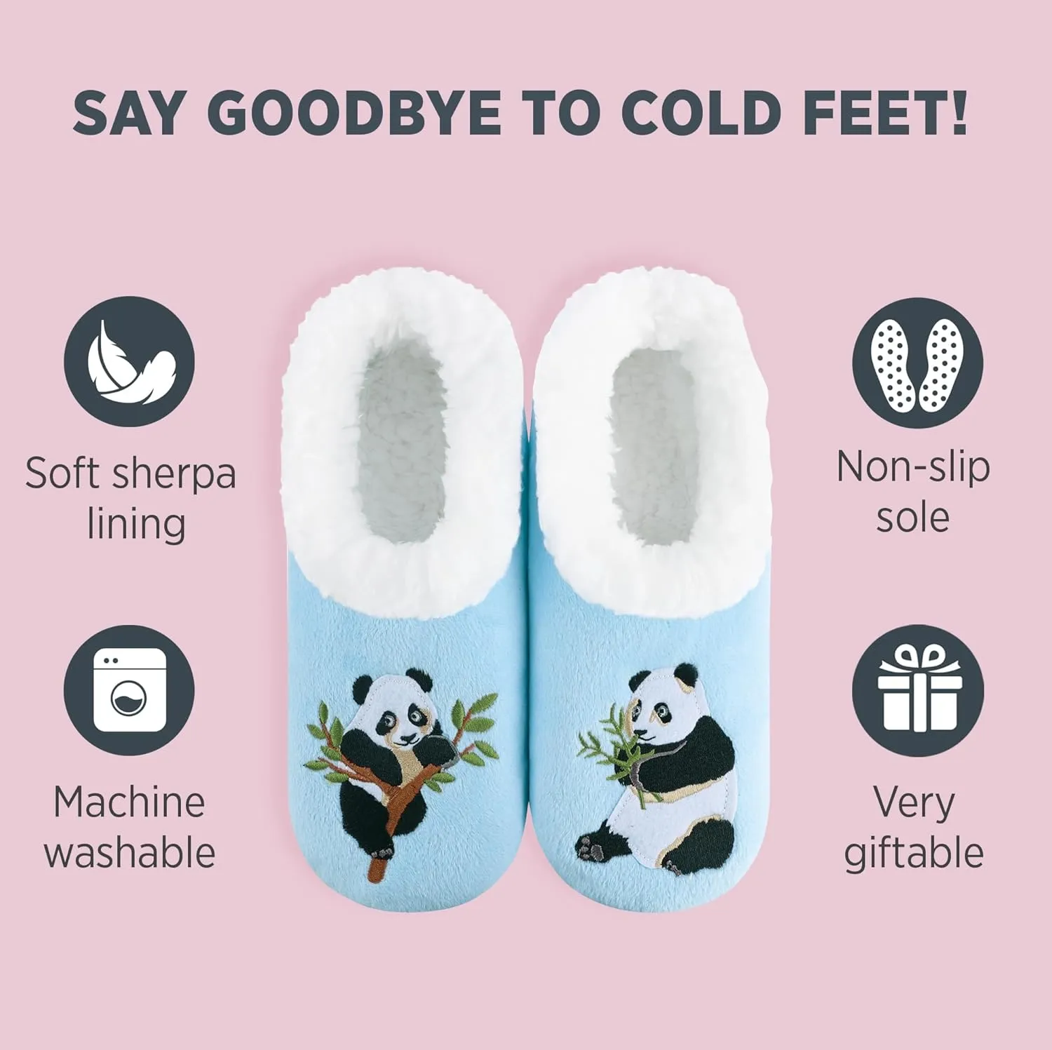 Snoozies Pairable Slipper Socks - Slippers for Women, Non-Slip Fuzzy Slipper Socks