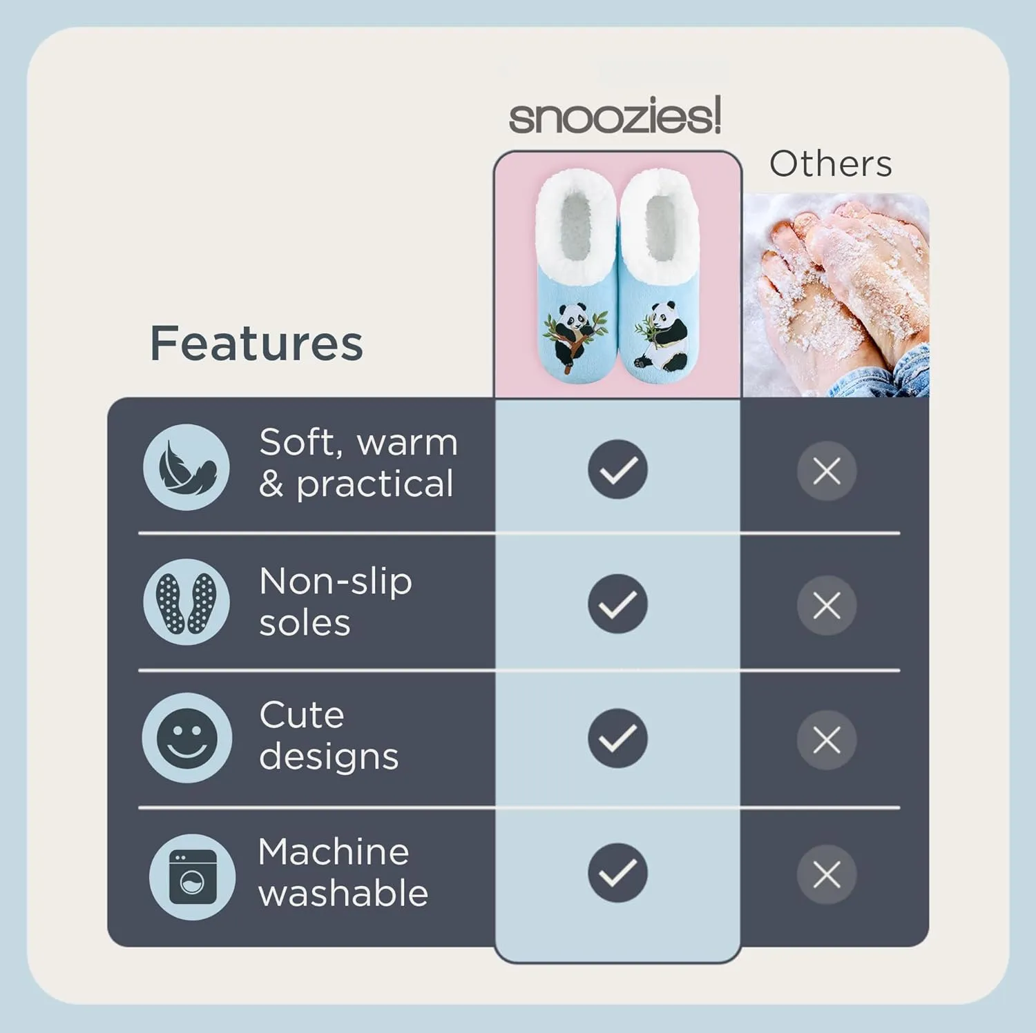 Snoozies Pairable Slipper Socks - Slippers for Women, Non-Slip Fuzzy Slipper Socks