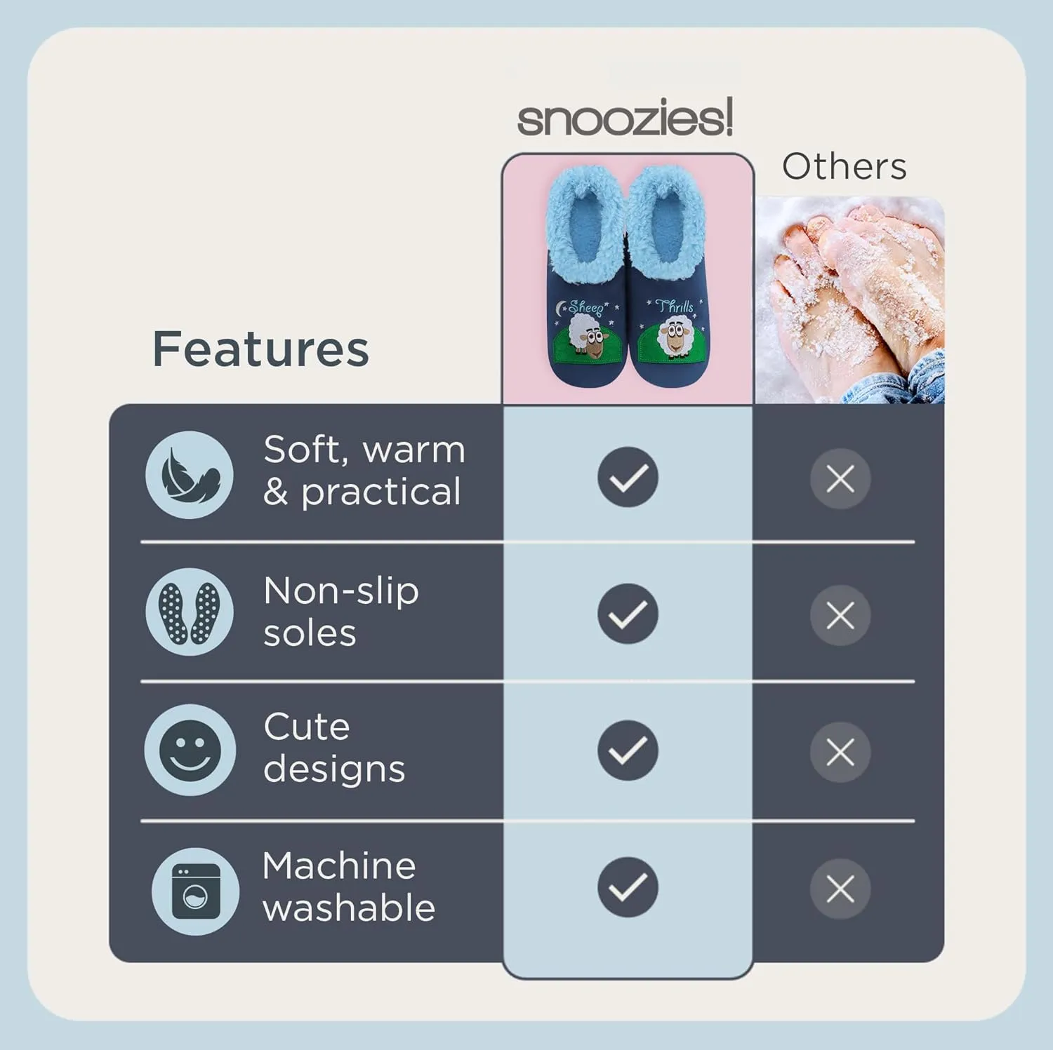 Snoozies Pairable Slipper Socks - Slippers for Women, Non-Slip Fuzzy Slipper Socks