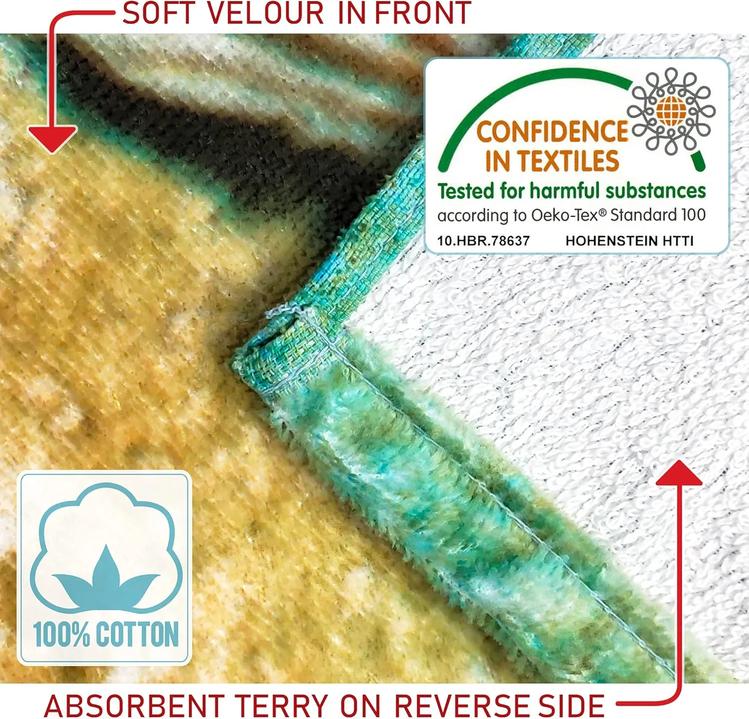 Softerry - Baby Turtles Beach Towel 30 x 60 inches (76 x 152cm) 100% Cotton Soft and Absorbent (30 in x 60 in, Baby Turtles)