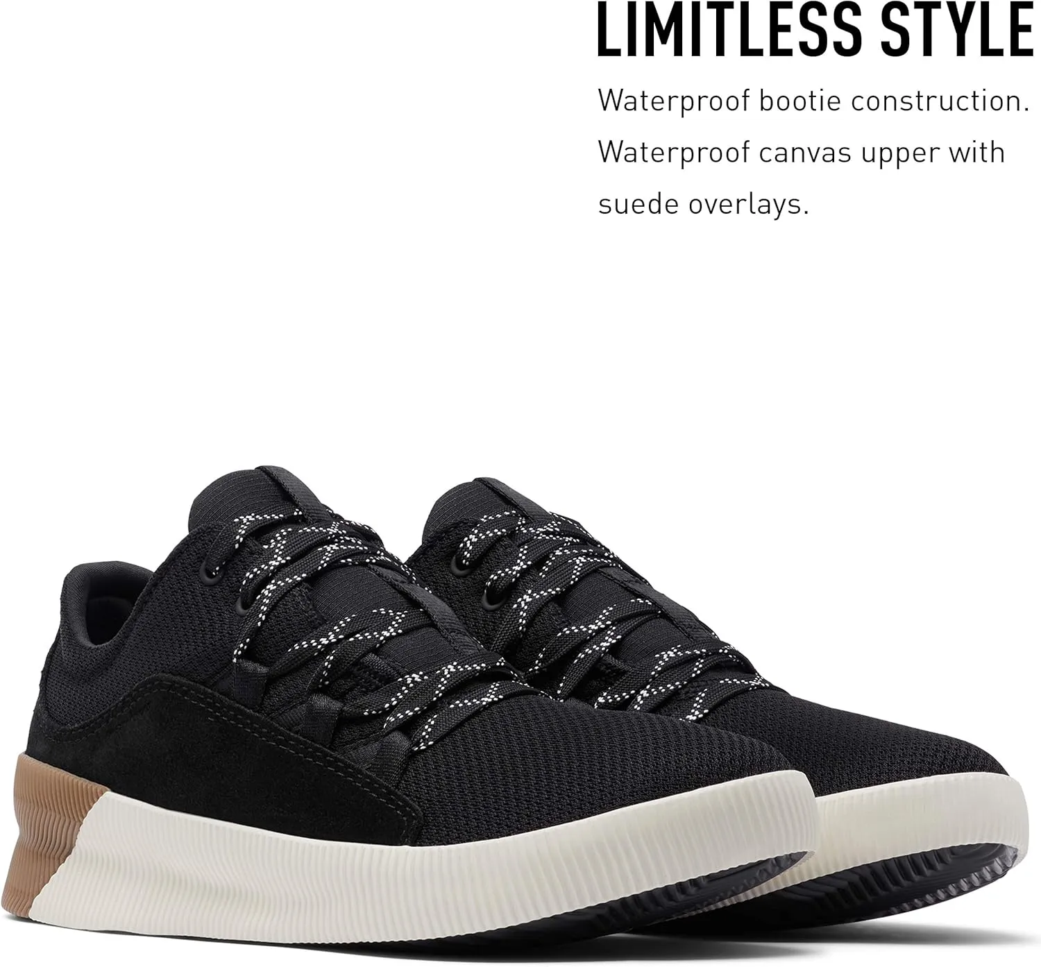 Sorel Women's Out 'N About III Plus Lace Sneaker — Waterproof Suede Sneakers