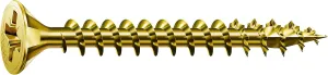 SPAX Screws Size 4mm x 30mm Flat Countersunk Pozi Zinc Yellow Passivated - 1 Box Pack (200 Pieces)