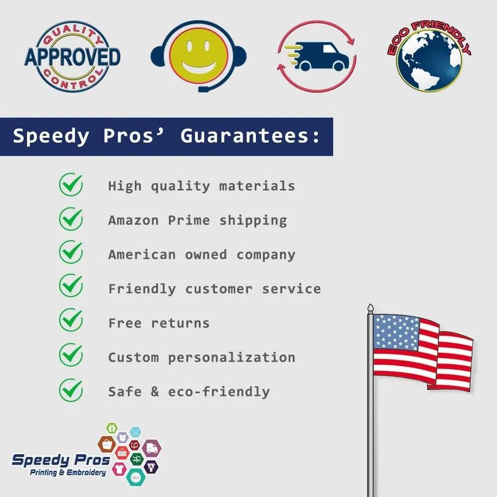 Speedy Pros Snapback Flat Bill Left Side Panel American Flag Thin Blue Line Embroidery