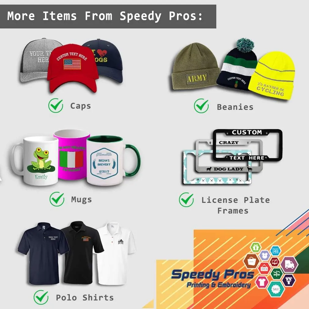 Speedy Pros Snapback Flat Bill Left Side Panel American Flag Thin Blue Line Embroidery