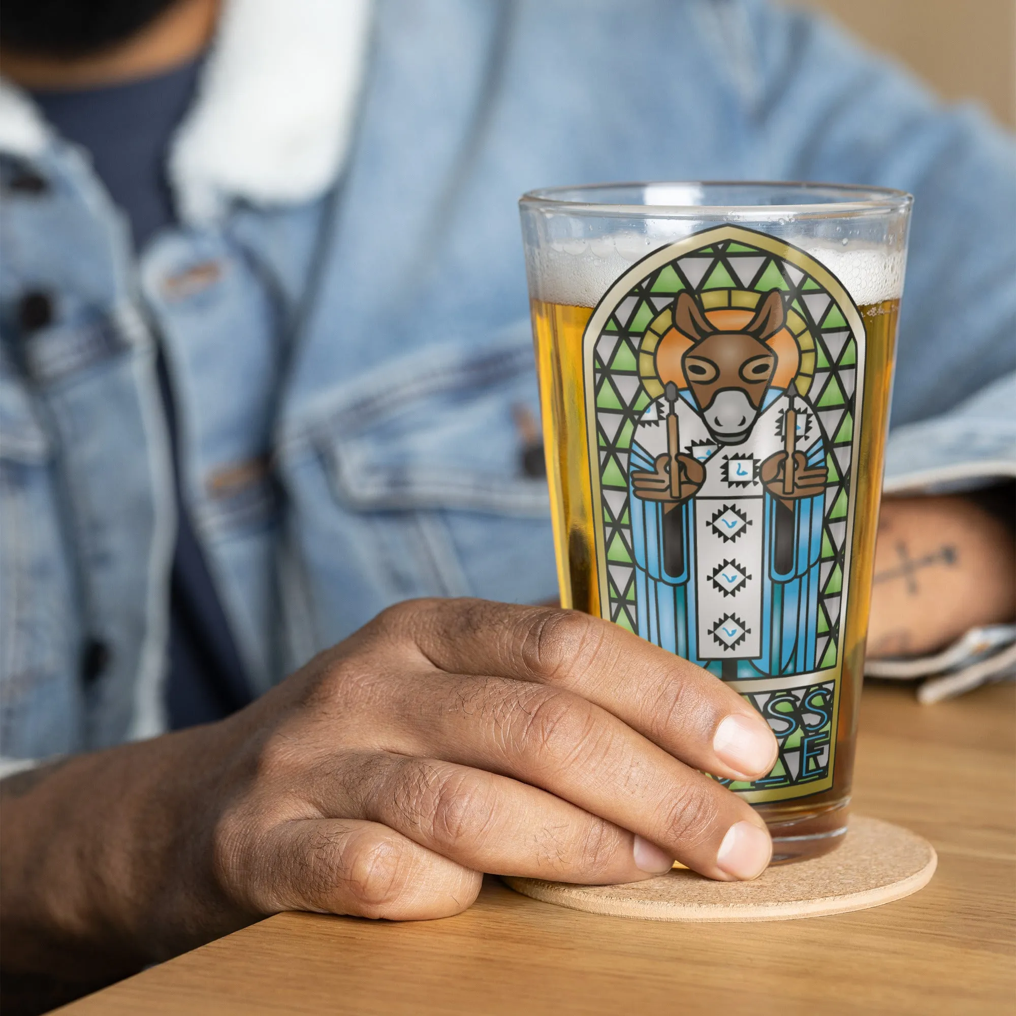 Stained Boro Mule Pint Glass