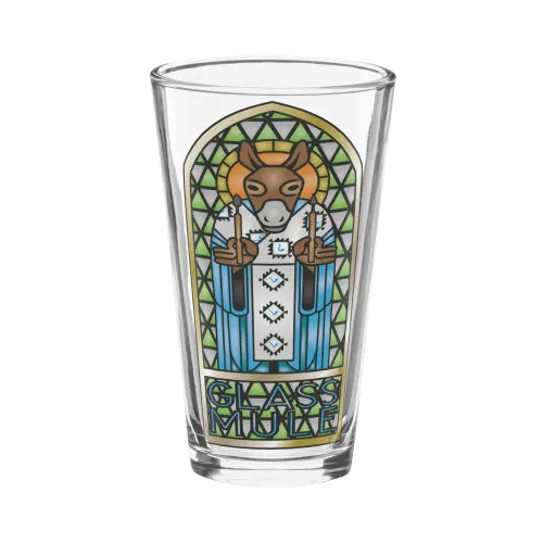 Stained Boro Mule Pint Glass