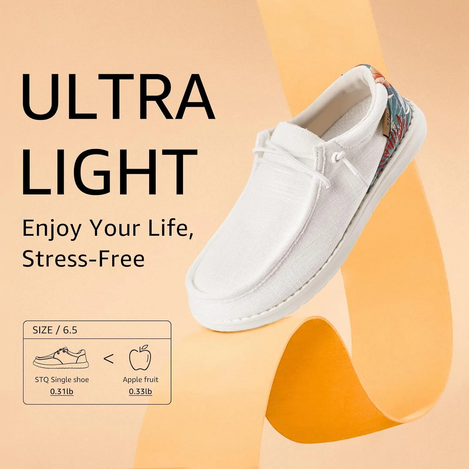 STQ Women's Orthopedic Loafers丨Lightweight Casual Boat Shoes for Plantar Fasciitis