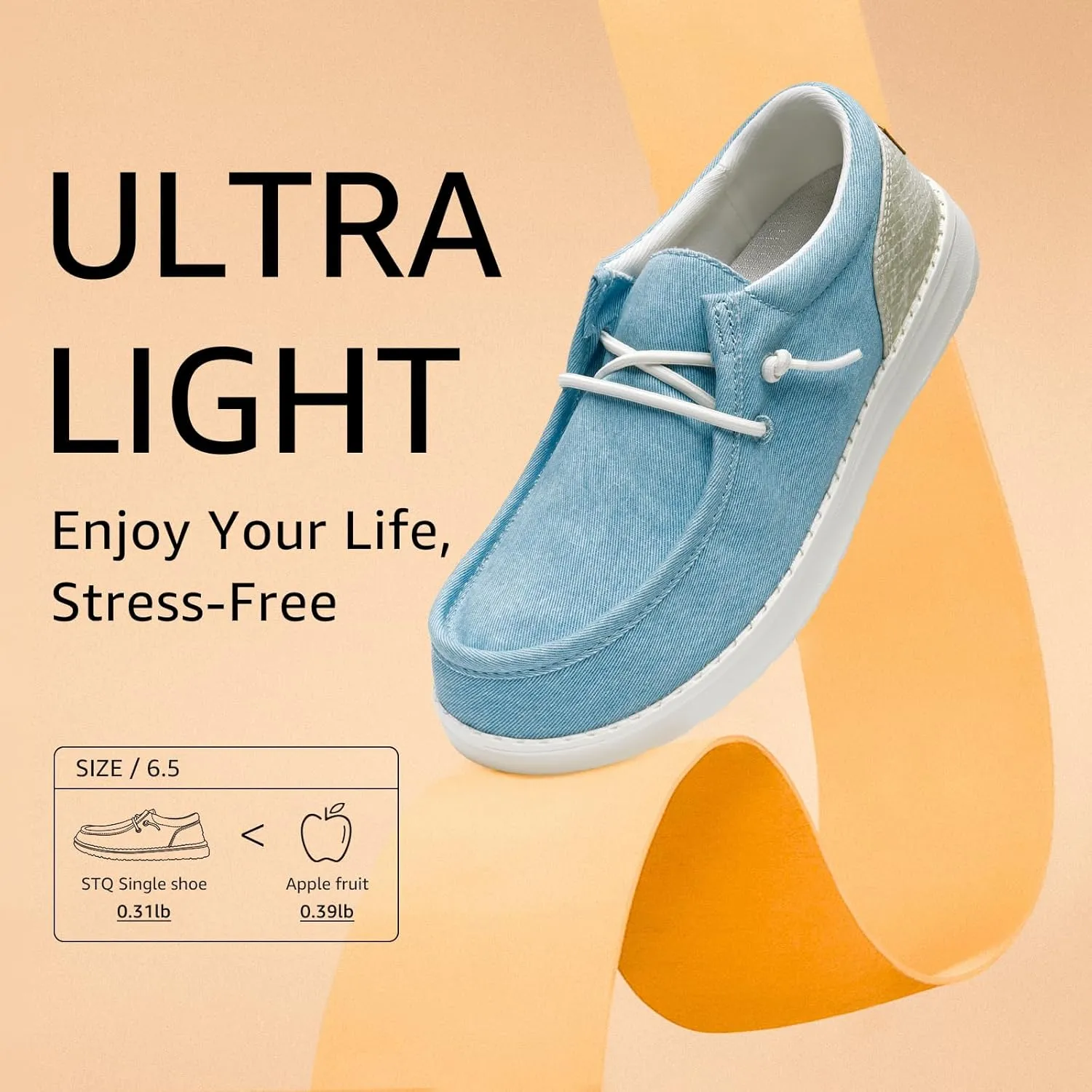 STQ Women's Orthopedic Loafers丨Lightweight Casual Boat Shoes for Plantar Fasciitis