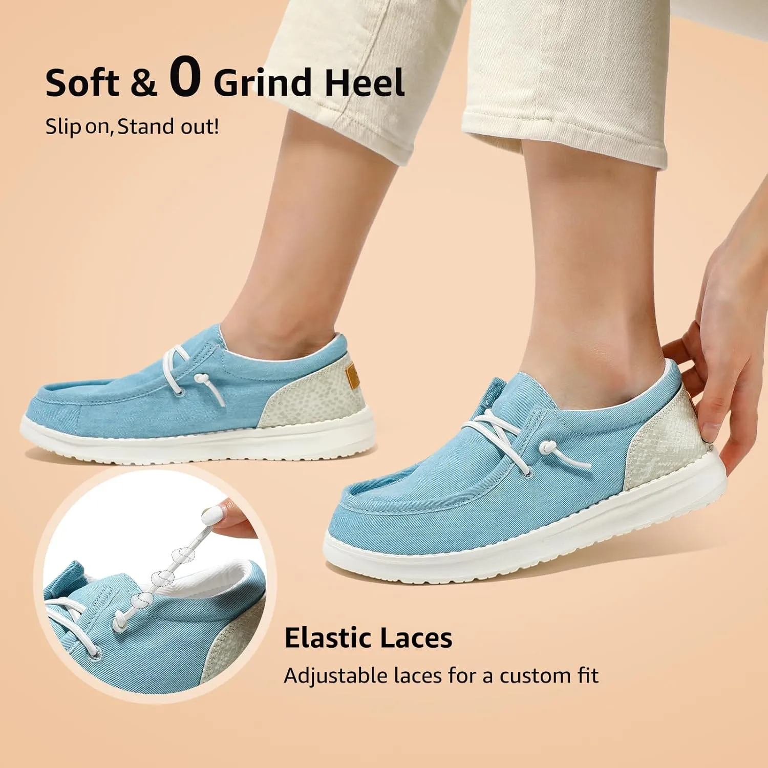 STQ Women's Orthopedic Loafers丨Lightweight Casual Boat Shoes for Plantar Fasciitis