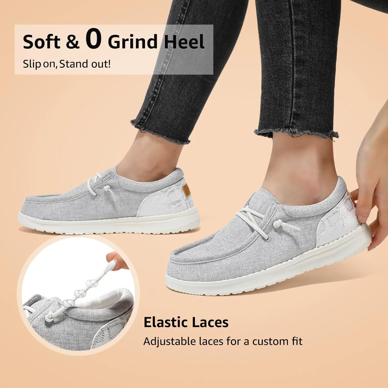 STQ Women's Orthopedic Loafers丨Lightweight Casual Boat Shoes for Plantar Fasciitis