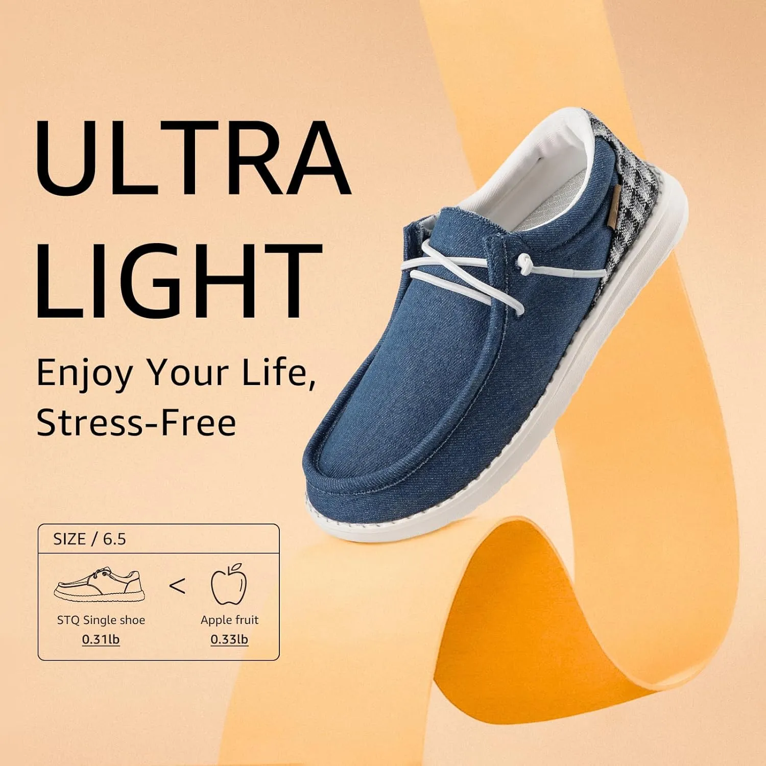 STQ Women's Orthopedic Loafers丨Lightweight Casual Boat Shoes for Plantar Fasciitis
