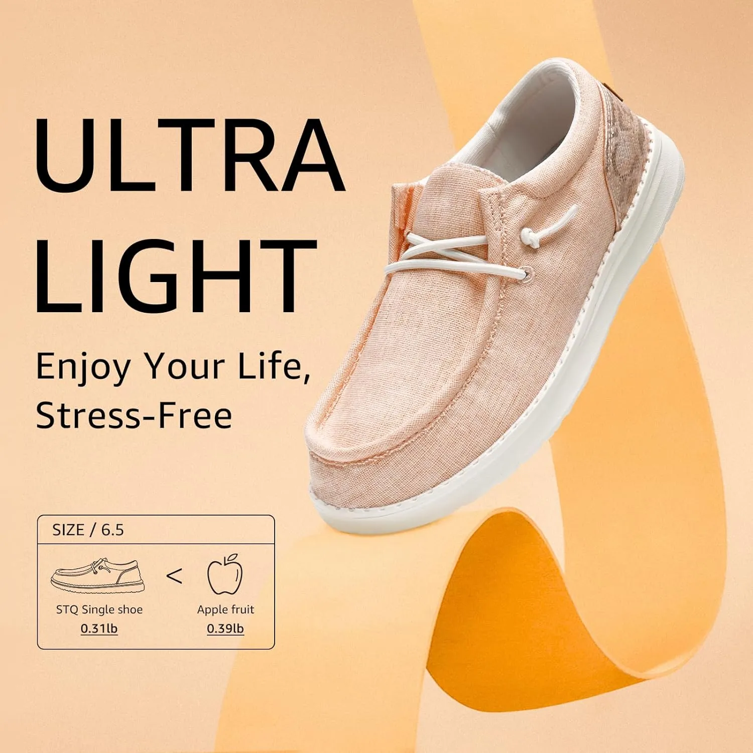 STQ Women's Orthopedic Loafers丨Lightweight Casual Boat Shoes for Plantar Fasciitis
