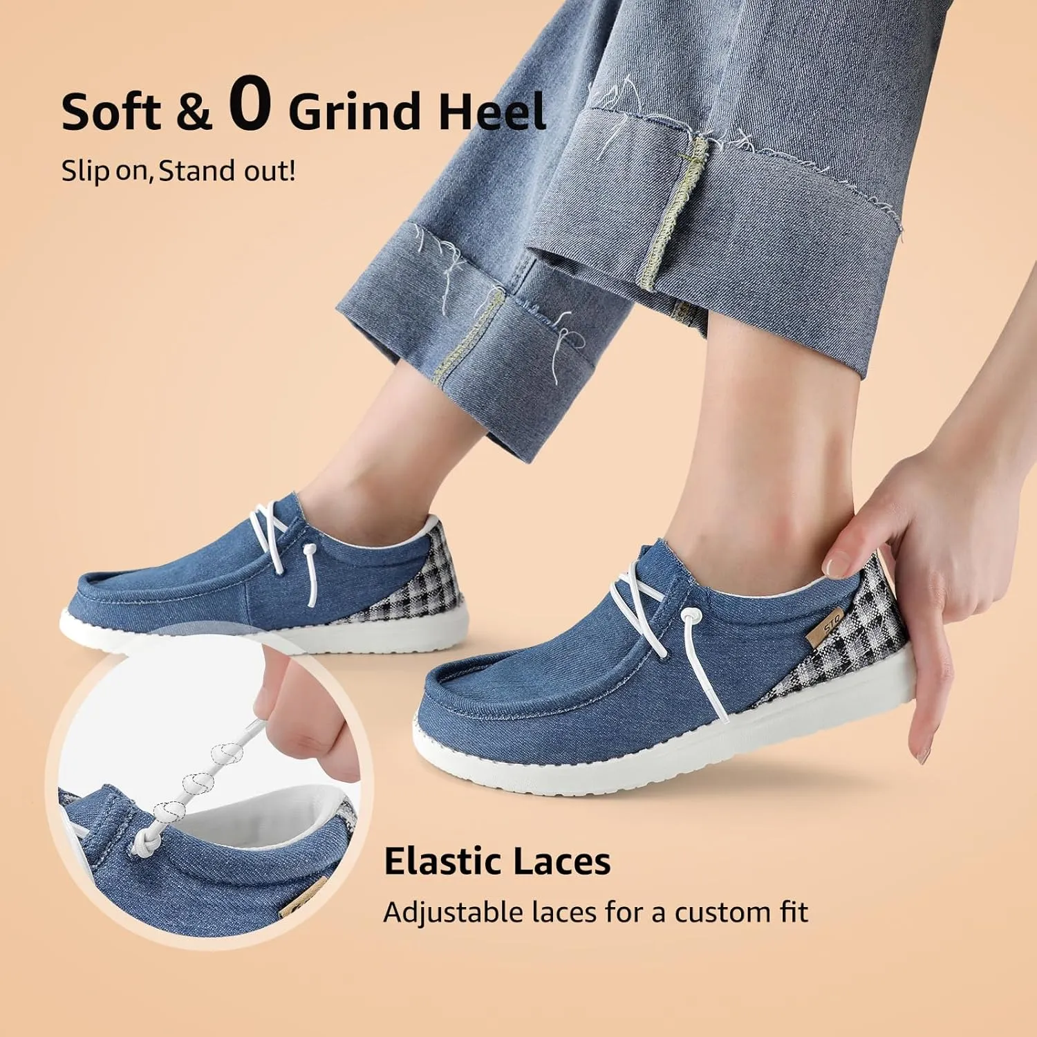 STQ Women's Orthopedic Loafers丨Lightweight Casual Boat Shoes for Plantar Fasciitis