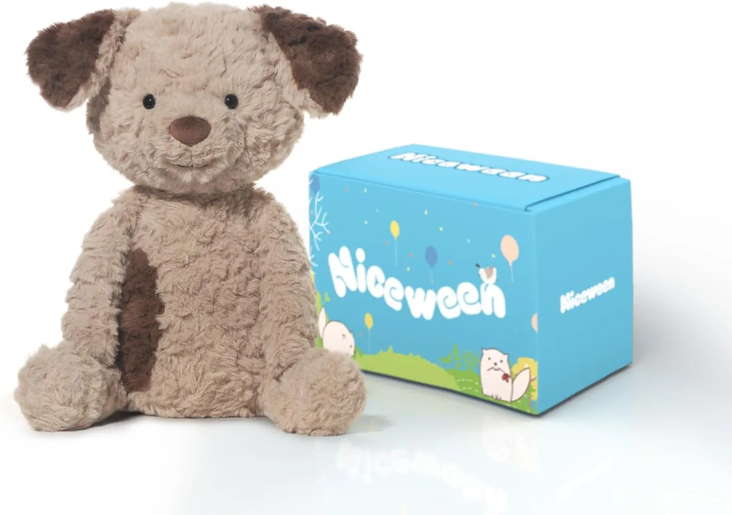 Stuffed Animals Adorable Dog Plush Toys 13.8 inches Soft and Comfort Dog Plush Toy Gift for Kids, Coffee Brown