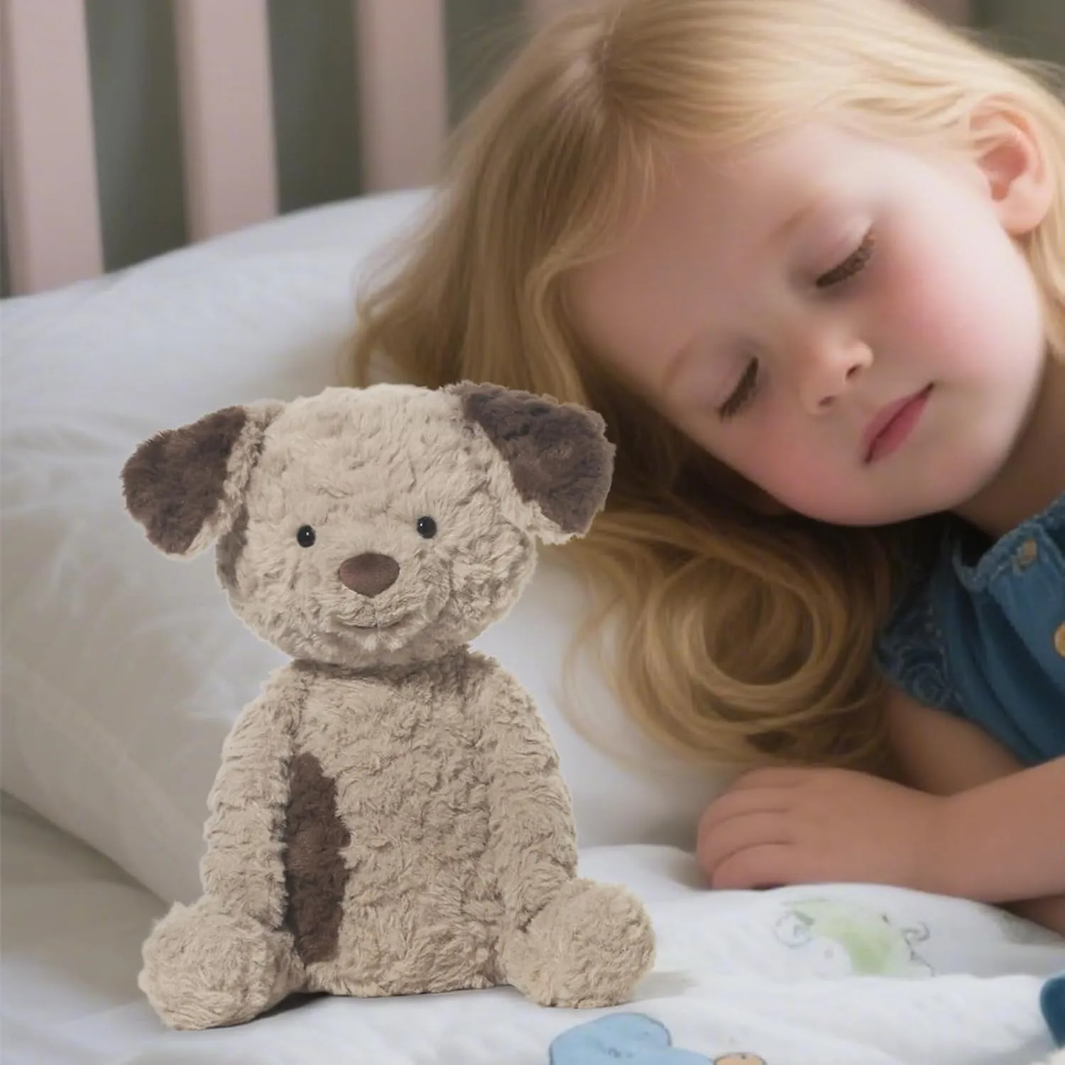 Stuffed Animals Adorable Dog Plush Toys 13.8 inches Soft and Comfort Dog Plush Toy Gift for Kids, Coffee Brown
