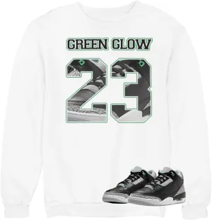 Sweatshirt To Match Jordan 3 Green Glow Sneakers, Men's Graphic Sweatshirts