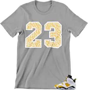 T Shirt to Match Jordan 6 Yellow Ochre Men's Matching Tees