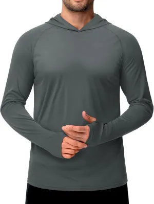 TACVASEN Men’s Sun Protection Shirts UPF 50  Rash Guard for Men Long Sleeve Lightweight SPF UV Hoodie Swimming Hiking