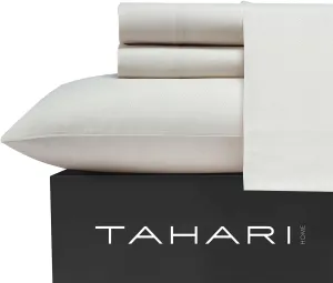 Tahari Home - Sheets, Soft Bedding Set with Matching Pillowcases, Dorm Room Essentials, Wrinkle Resistant Room Decor (Vines Birch Beige, King)