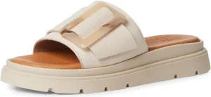 Tamaris Women's Wedge/Plat Mule, Ivory Nubuck, 8