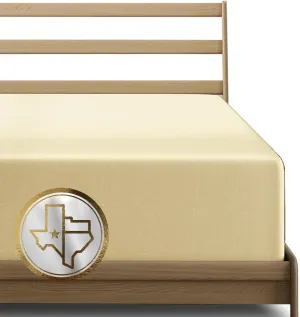 Texas Linen Co. Luxury Egyptian Cotton Queen Fitted Sheet - 1000 Thread Count 16" Deep Pocket, Soft, Cooling Sateen Weave, Extra Long Staple Queen Size Fitted Sheet - Sand