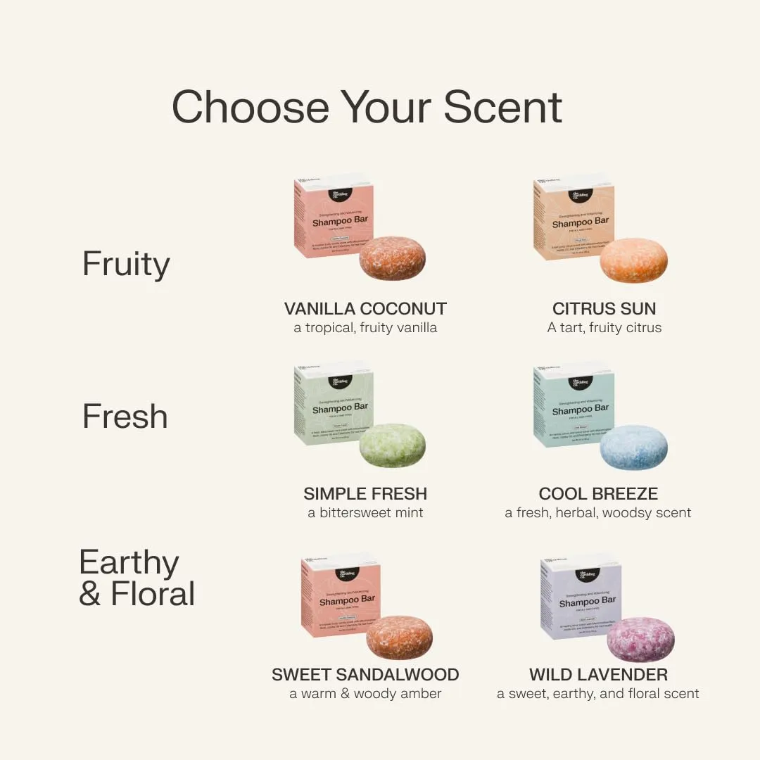 The Earthling Co. Shampoo Bar - Promote Hair Growth, Strengthen & Volumize All Hair Types - Paraben & Sulfate Free formula with Natural, Vegan Ingredients for Dry Hair (Simple Fresh, 3 oz)