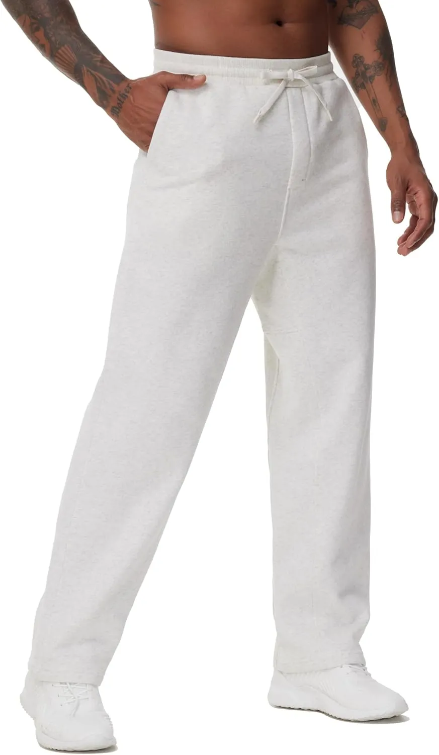 THE GYM PEOPLE Men's Baggy Fleece Workout Sweatpants with Pockets Drawstring Lounge Athletic Running Pants