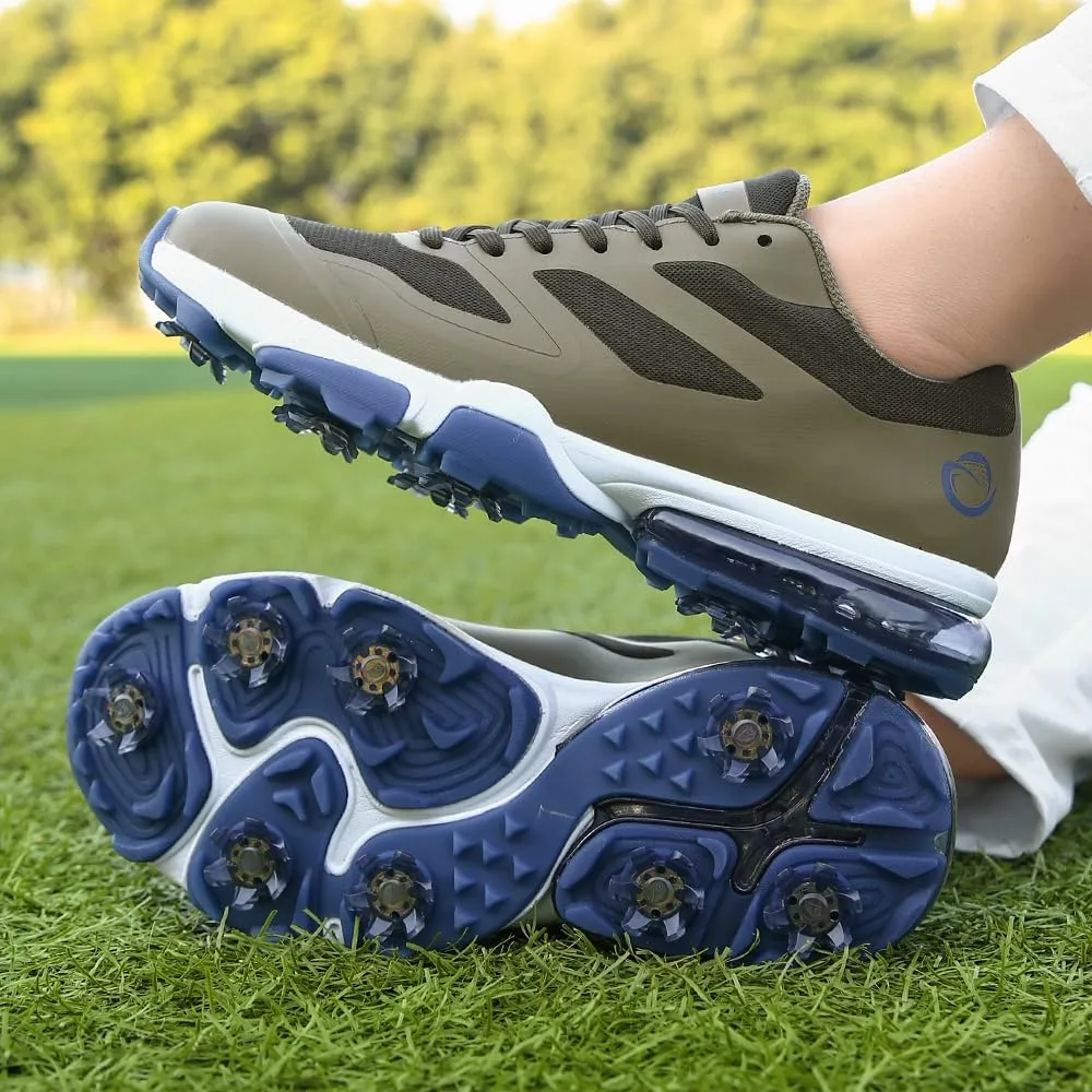 THESTRON New Men Golf Shoes 8 Spikes Professional Outdoor Golf Sport Sneaker for Men