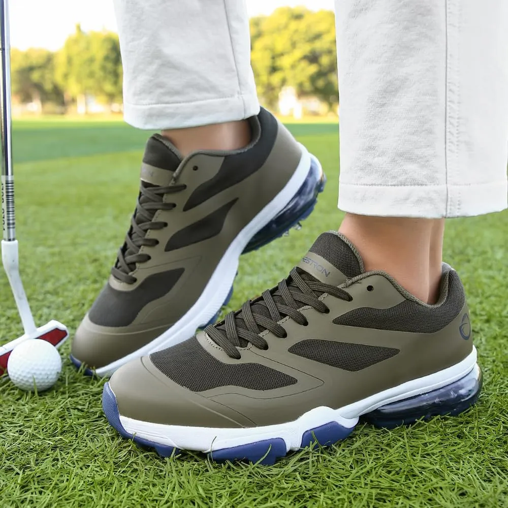 THESTRON New Men Golf Shoes 8 Spikes Professional Outdoor Golf Sport Sneaker for Men