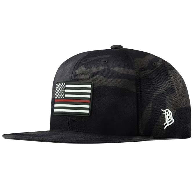 Thin Red Line PVC Essential Flat Snapback