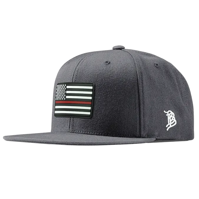 Thin Red Line PVC Essential Flat Snapback