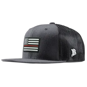 Thin Red Line PVC Flat Trucker