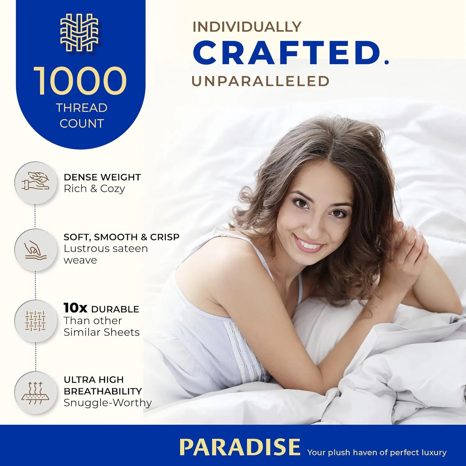 THREAD SPREAD 100% Pure Egyptian Cotton Queen Size Sheets - 1000 High Thread Count, 4 PC Luxury Hotel Sheets, 16" Deep Pocket Sateen Weave Cooling Bedding Sets - Burgundy