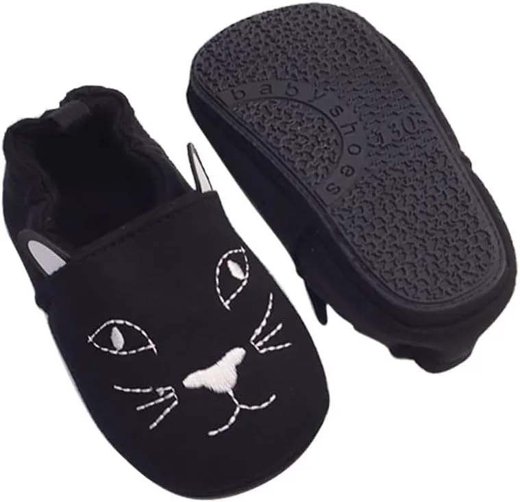 Timatego Toddler Baby Boys Girls Shoes Non Skid Slipper Sneaker Moccasins Infant First Walker House Walking Crib Shoes(6-24 Months)