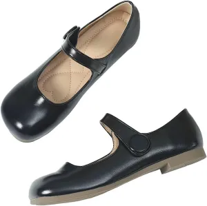 TN TANGNEST Women's Flats Classical Square Toe One Line Strap Mary Jane Flats Soft Slip On Flats