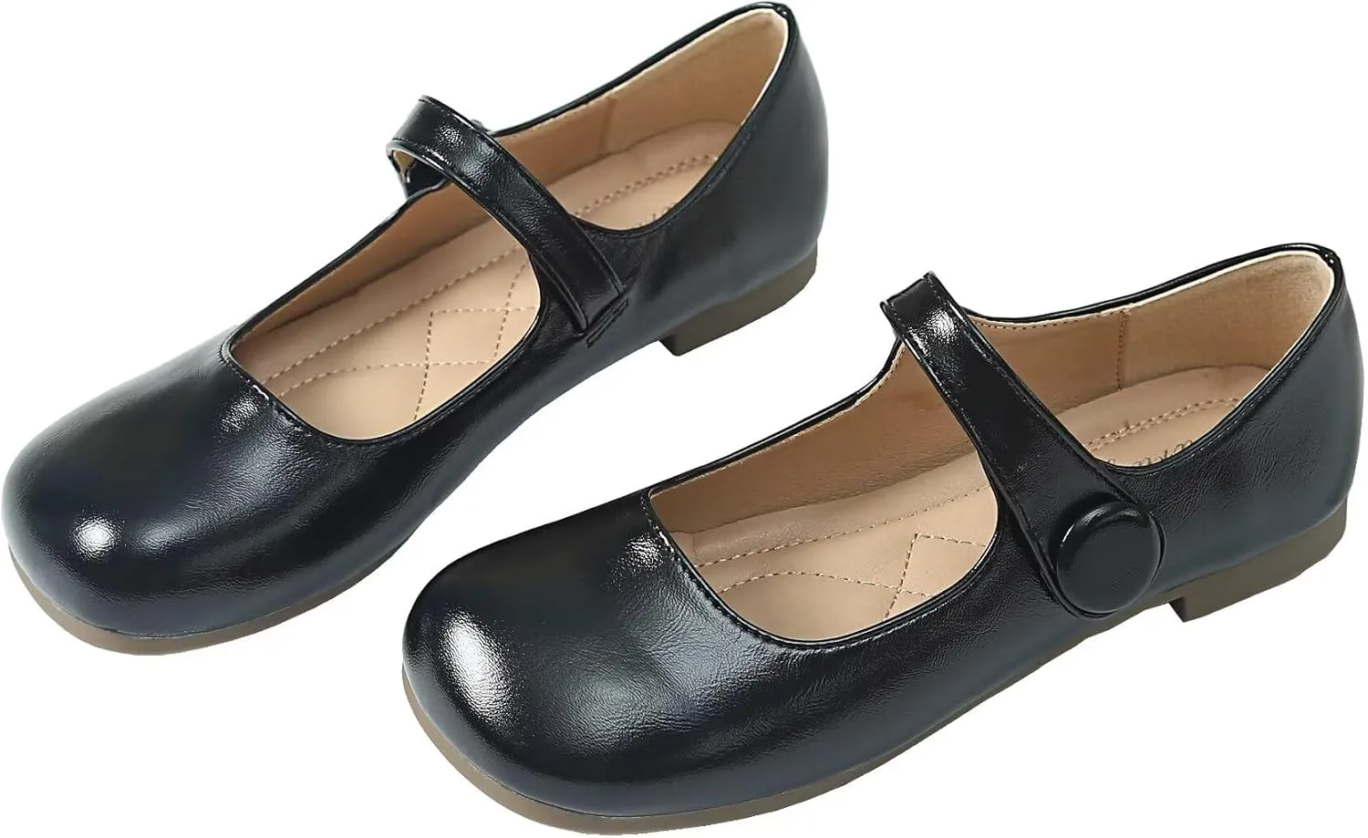 TN TANGNEST Women's Flats Classical Square Toe One Line Strap Mary Jane Flats Soft Slip On Flats