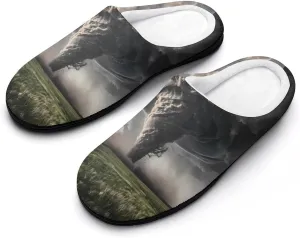 Tornado Thunderstorms Men's Cotton Slippers Soft House Shoes Anti-Skid Bedroom Slipper for Home Outdoor